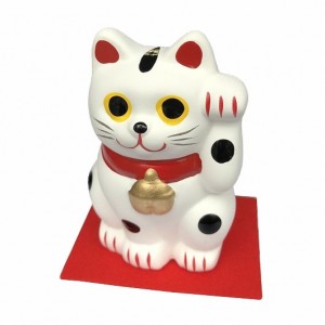 Maneki Neko - White Lucky Cat L