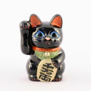 Maneki Neko - Black Lucky Cat #4