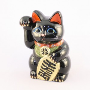 Maneki Neko - Black Lucky Cat #7
