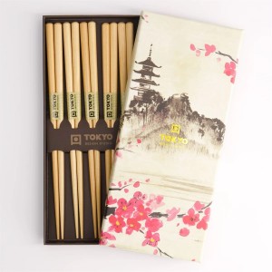 Chopstick Gift Set Wooden Brown