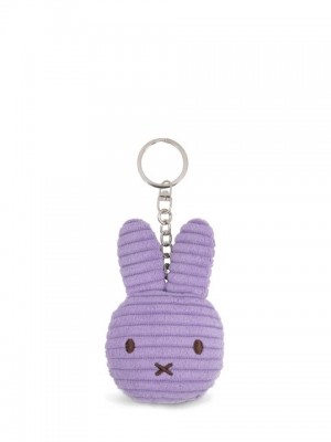 Miffy - Plush Keychain - Flat Corduroy Lilac 4 Inches