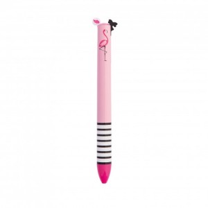 Legami Click&Clack Two Color Pen - Miss Flamingo