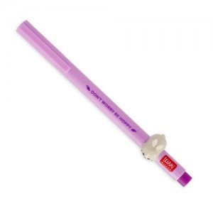 Legami Gel Pen with Animal Decoration - Lovely Friends Bunny - Purple