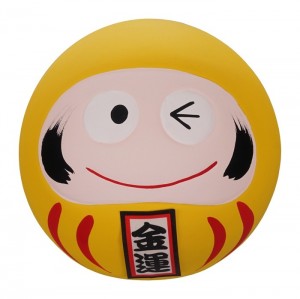Daruma Happy Face - Yellow - 6cm