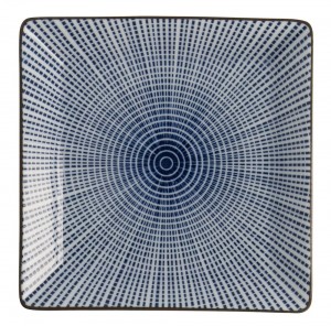 Sendan Blue Square Plate 11.5x11.5x2.5cm