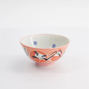 Kawaii Rice Bowl Daruma Pink 11.3x5.8cm 300ml