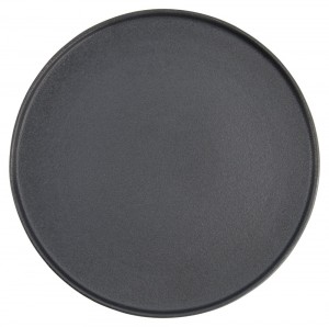 Yuzu Black Round Plate with Rim 26x2.4cm
