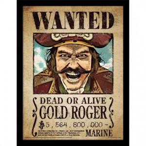 One Piece Live Action - Framed Collectors Print Gold Roger Wanted Poster
