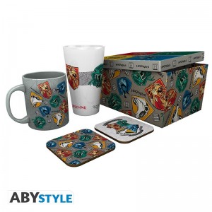 Harry Potter Pack Glass XXL + Mug + 2 Coasters Stand Together