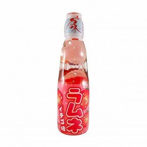 Hata Kosen Ramune Pop Drink Strawberry Flavour 200ml