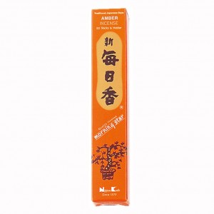 Nippon Kodo - Morning Star - Amber - 50 Incense Sticks & Holder