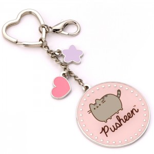 Pusheen Keyring with Mini Charms - Pink
