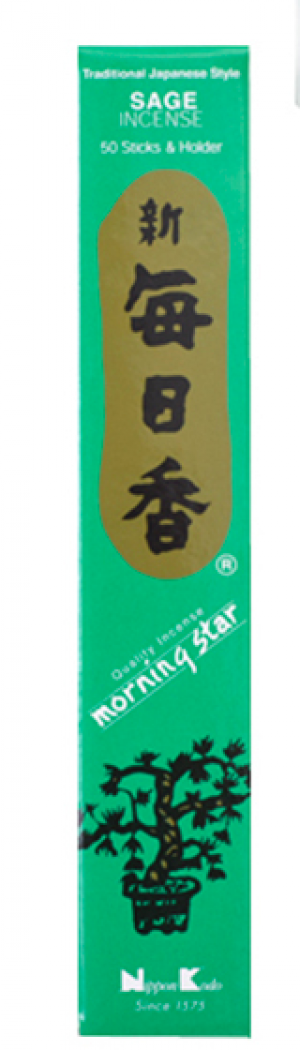 Nippon Kodo - Morning Star - Sage - 50 Incense Sticks & Holder