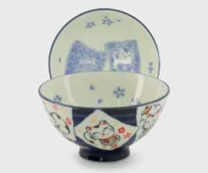 Kawaii Bowls 11.2x6cm 300ml Bowl Cat Blue