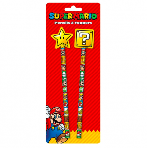 Nintendo - Super Mario Pencils & Toppers - Colour Block