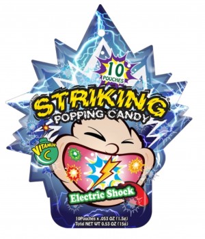 Striking Popping Candy Electric Shock with Vitamin C - 10 Poches 15g