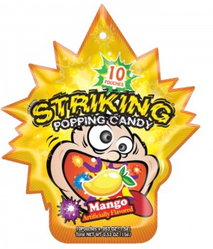 Striking Popping Candy Mango - 10 Poches 15g