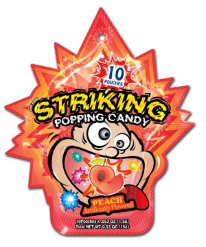 Striking Popping Candy Peach - 10 Poches 15g