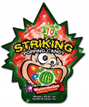 Striking Popping Candy Watermelon - 10 Poches 15g