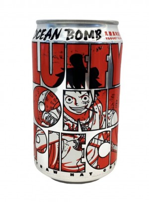 One Piece YHB Ocean Bomb Luffy Sparkling Water Yoghurt/Cream Soda Flavour 330ml