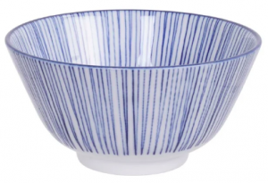 Nippon Blue Rice Bowl Lines 12x6.4cm 300ml