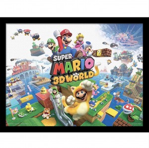 Super Mario - 3D Framed Print - World