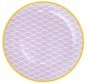 Star/Wave Plate Purple/Yellow Rim 20.6x2.2cm