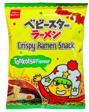 Baby Star Crispy Ramen Snack - Tonkotsu Flavour (Thin) 70g