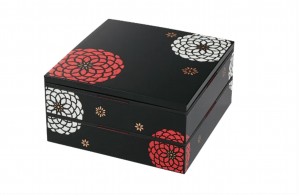 Hakoya Ojyu Two Tier Picnic Box Large | Black