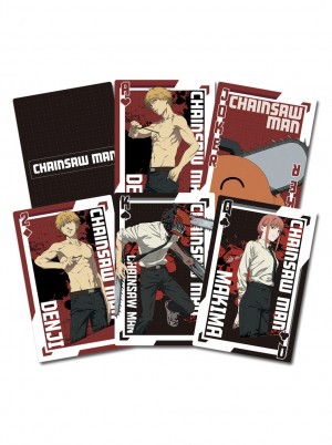 Chainsaw Man - Character Group Splash Background - Playing Cards