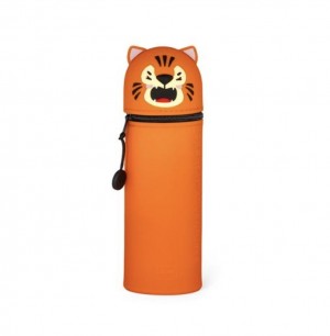 Legami Kawaii 2-In-1 Soft Silicone Pencil Case - Tiger