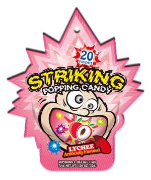 Striking Popping Candy Lychee - 20 Poches 30g