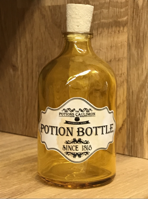 The Potions Cauldron - Yellow Potion Bottle with Cork