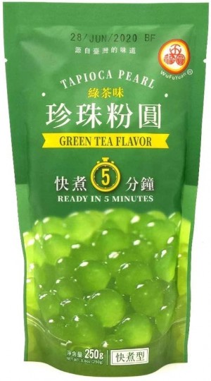 WuFuYuan Bubble Tea Tapioca Pearl Green Tea Flavour 250g