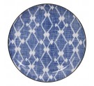 Shibori Blue Plate 21.5x3cm