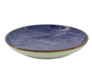 Seigaiha Blue Plate 15.8x2.5cm 2