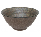 Minoyaki Bronze Matte Wave Ramen Bowl 19.8x9.6cm 1400ml
