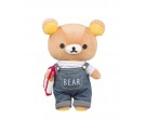 San-X Rilakkuma Plush Rilakkuma Bear Overalls - Going Out 15 Inches 1