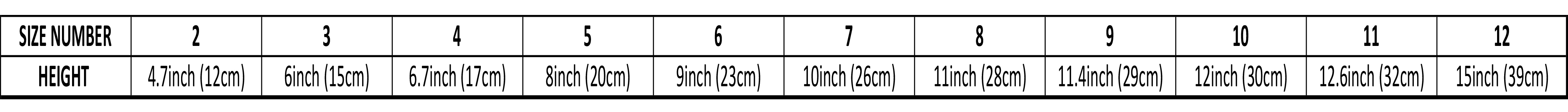 DARUMA SIZES